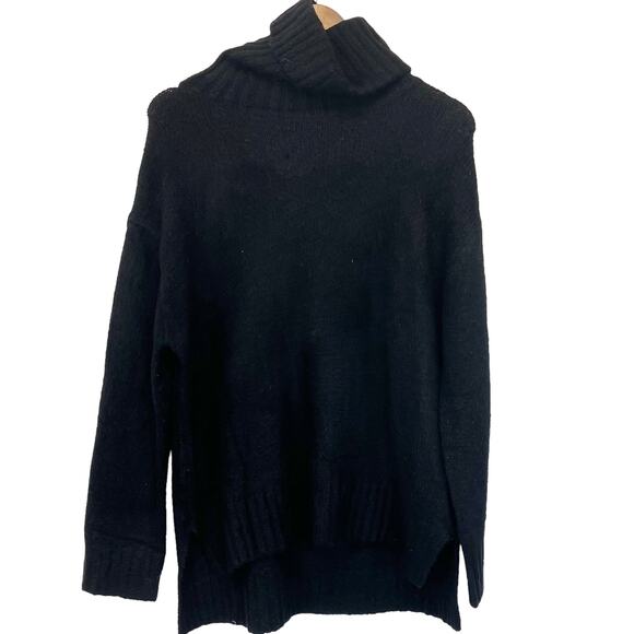 Olivaceous Chunky Turtleneck Sweater Womens Medium Tunic Minimalist Demure Goth - Picture 1 of 8